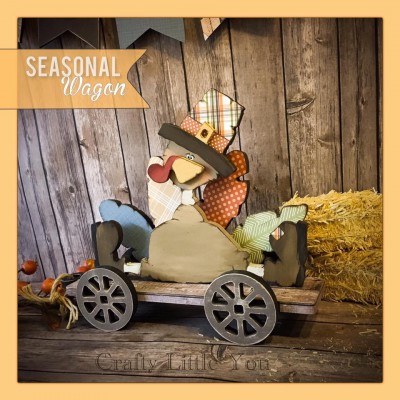 Unfinished kit measures apx. 15" tall.
Kit includes wooden turkey,feathers.nose, and hat buckle
*Note - this kit CANNOT be used without the wagon due to their design. 
*Seasonal wagon is sold separately.