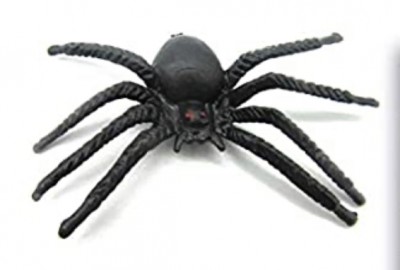Includes 1 plastic spider that measures apx. 1”x 2”.