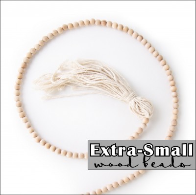 Kit includes 20 wooden beads, each measure 1/2".