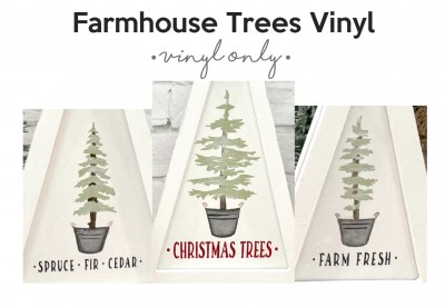 Kit includes:
*1 set of vinyl stencils to complete the Farmhouse Trees kit
*(The majority of this kit is a stencil,
with the only vinyl being the black wording.)