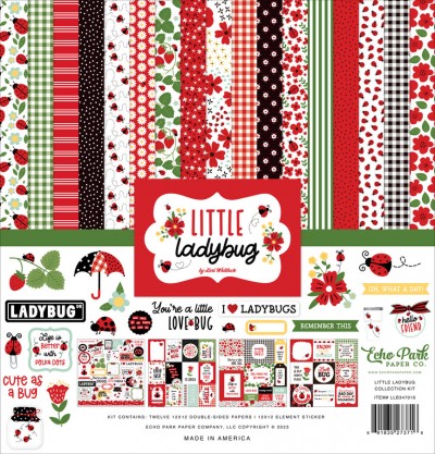 Kit includes (12) 12"x12" double-sided pieces of patterned cardstock, and (1) sticker element sheet.