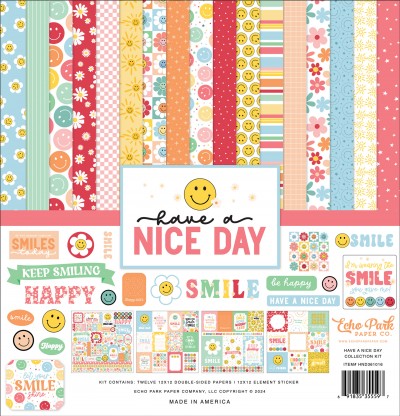Kit includes (12) 12"x12" double sided patterned papers and (1) 12"x12" cardstock sticker sheet.