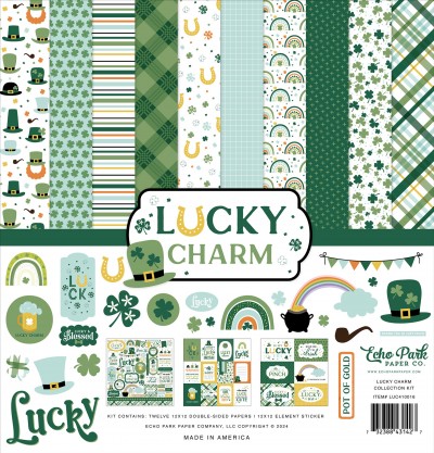 Kit includes *(12) 12"x12" double sided patterned papers *(1) 12"x12" cardstock sticker sheet.