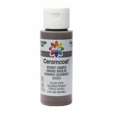 Includes:
*(1) 2 oz. tube of acrylic craft paint.

Delta Ceramcoat Acrylic Paint is an all-purpose, premium quality acrylic paint formulated specifically for the decorative painter and craft enthusiast. Its rich and creamy formula provides excellent coverage and consistent color on all porous surfaces—such as wood, terracotta, plaster, and paper mache—and dries to a beautiful matte finish. All colors are water-based and non-toxic, making cleanup easy with soap and water.