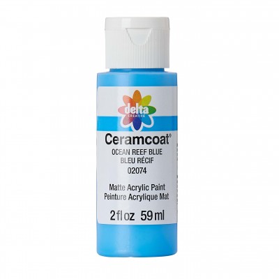 Includes:
*(1) 2 oz. tube of acrylic craft paint.

Delta Ceramcoat Acrylic Paint is an all-purpose, premium quality acrylic paint formulated specifically for the decorative painter and craft enthusiast. Its rich and creamy formula provides excellent coverage and consistent color on all porous surfaces—such as wood, terracotta, plaster, and paper mache—and dries to a beautiful matte finish. All colors are water-based and non-toxic, making cleanup easy with soap and water.