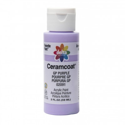 Includes:
*(1) 2 oz. tube of acrylic craft paint.

Delta Ceramcoat Acrylic Paint is an all-purpose, premium quality acrylic paint formulated specifically for the decorative painter and craft enthusiast. Its rich and creamy formula provides excellent coverage and consistent color on all porous surfaces—such as wood, terracotta, plaster, and paper mache—and dries to a beautiful matte finish. All colors are water-based and non-toxic, making cleanup easy with soap and water.