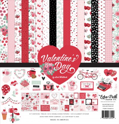 Kit includes (12) 12"x12" double-sided pieces of patterned cardstock, and (1) sticker element